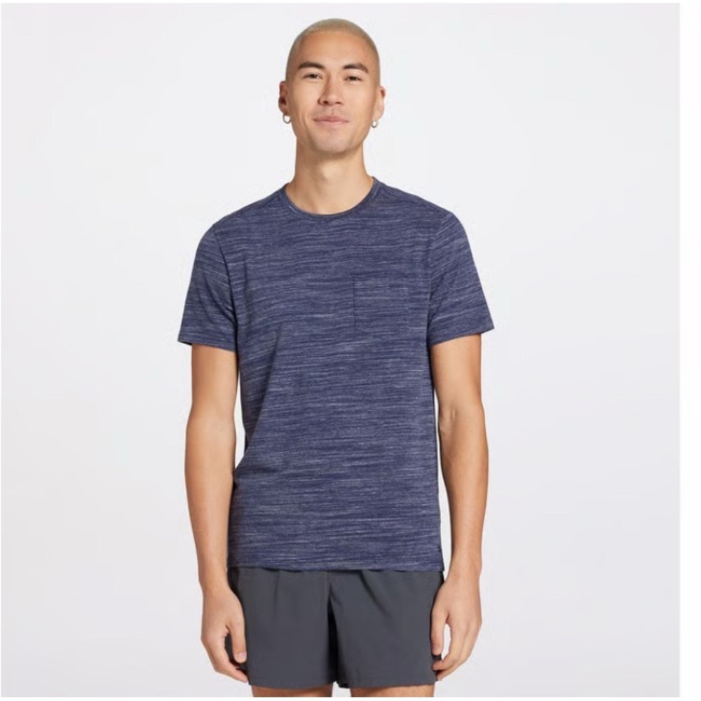 Men's Navy Heather Short Sleeve Tee